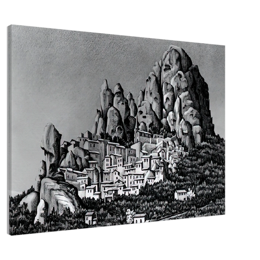 MC Escher - PENTEDATTIO CALABRIA OCTOBER 1930 1930 Canvas - 20x30 cm / 8x12 inches-canvas