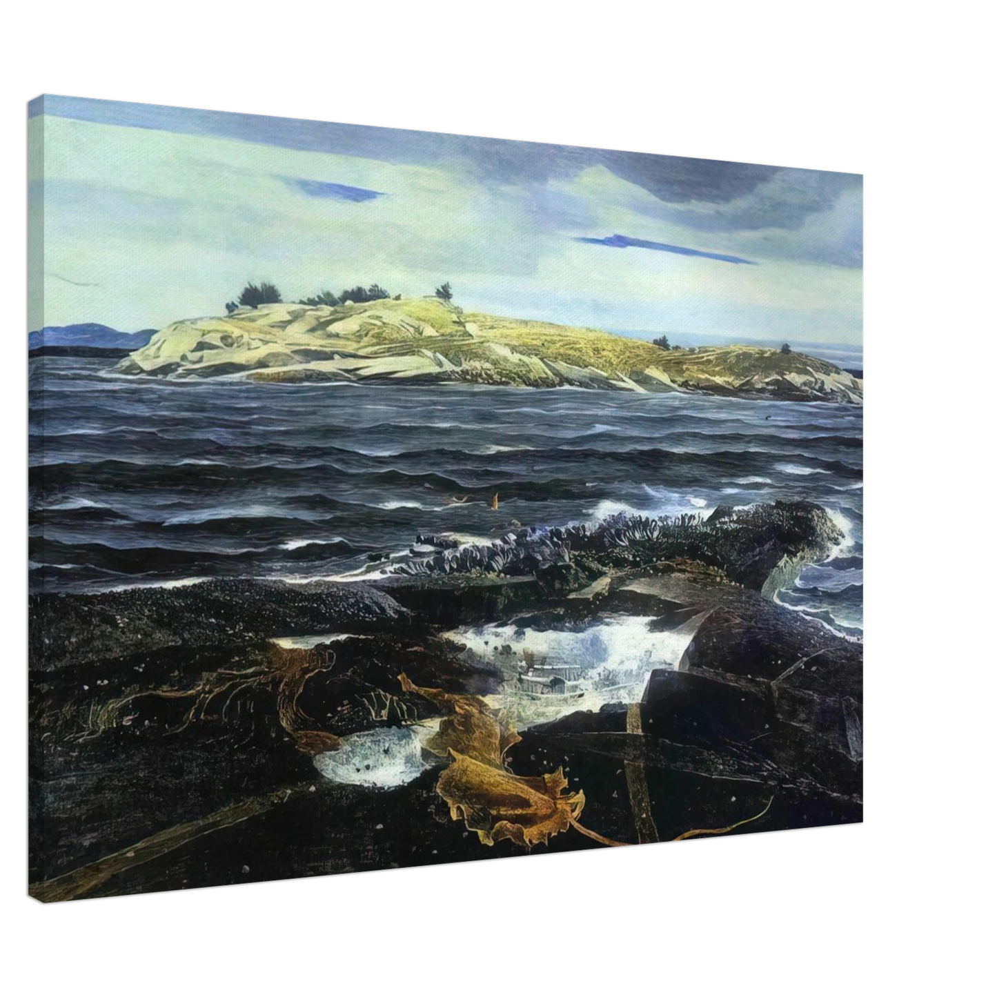 Andrew Wyeth - LITTLE CALDWELLS ISLAND Canvas - 20x30 cm / 8x12 inches-canvas