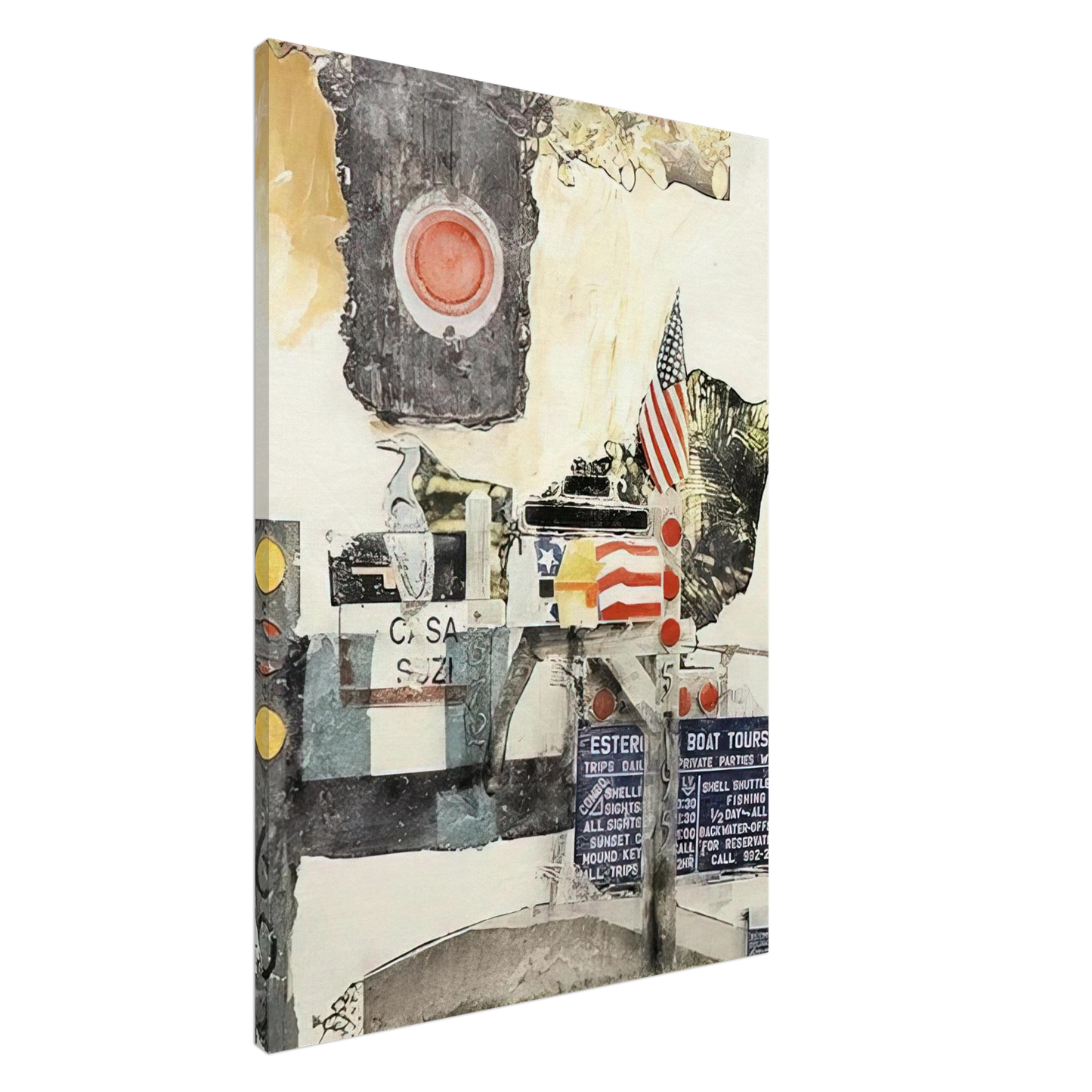 Robert Rauschenberg - CAPTIVA CODA 2002 Canvas - 20x30 cm / 8x12 inches-canvas