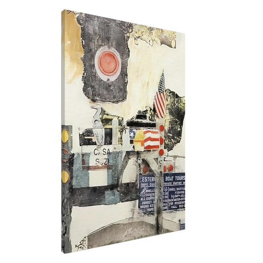 Robert Rauschenberg - CAPTIVA CODA 2002 Canvas - 20x30 cm / 8x12 inches-canvas