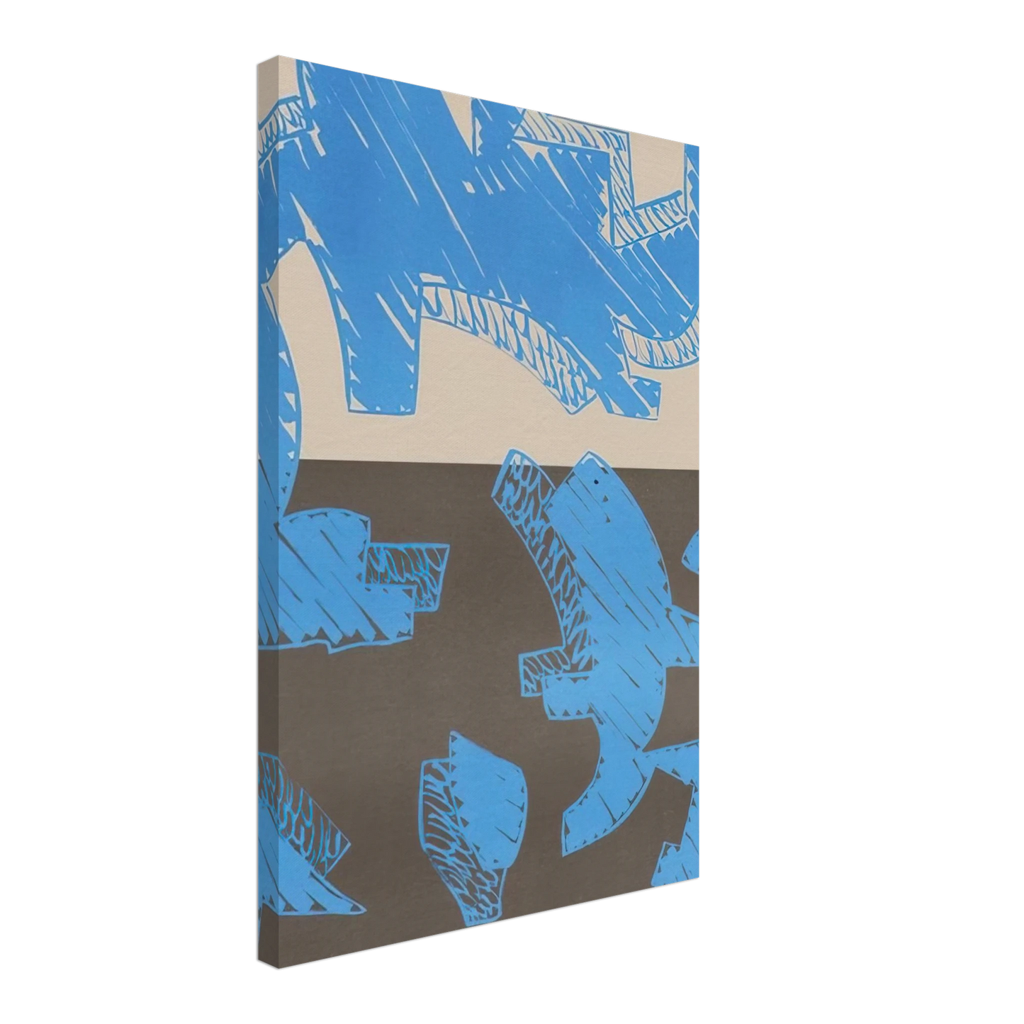 Carla Accardi - Blu - 2000 Canvas - 70x100 cm / 28x40 inches-canvas