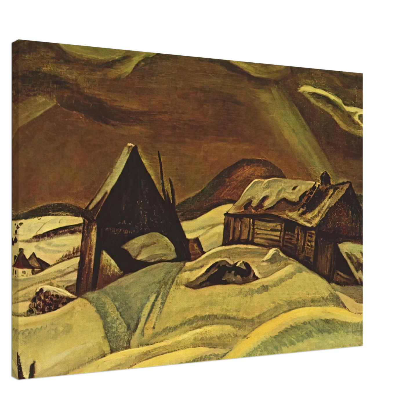 A.Y. Jackson - Grey Day, Laurentians - 1928 Canvas - 20x30 cm / 8x12 inches-canvas