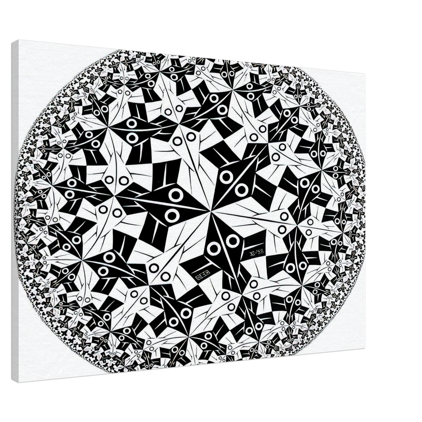 MC Escher - CIRCLE LIMIT I Canvas - 20x30 cm / 8x12 inches-canvas