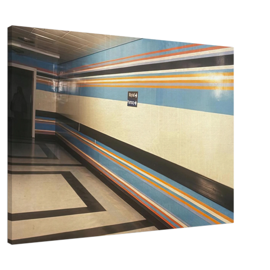 Bridget Riley - ROYAL LIVERPOOL HOSPITAL INSTALLATION 1983 Canvas - 20x30 cm / 8x12 inches-canvas