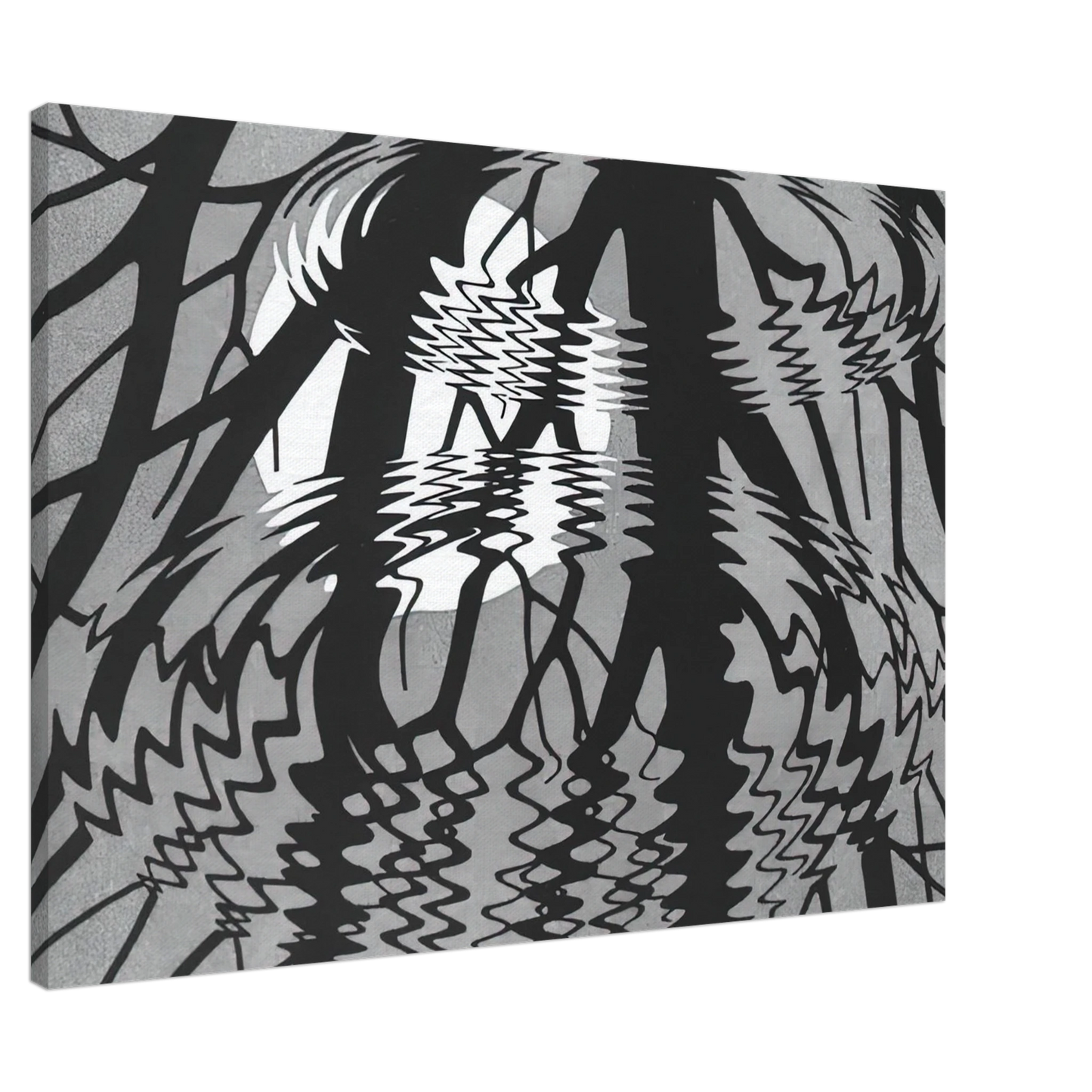MC Escher - RIPPLED SURFACE Canvas - 20x30 cm / 8x12 inches-canvas