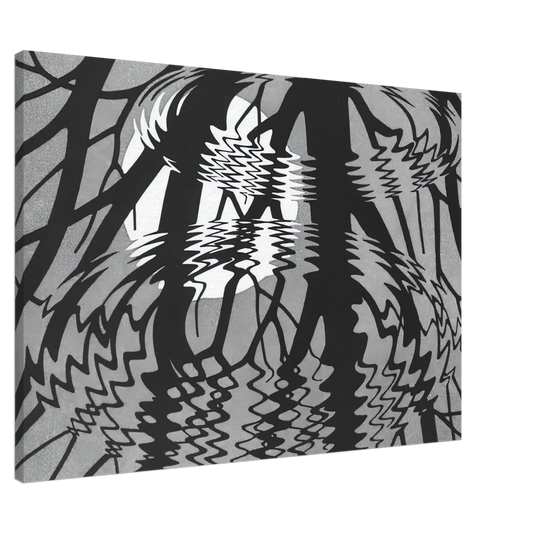 MC Escher - RIPPLED SURFACE Canvas - 20x30 cm / 8x12 inches-canvas