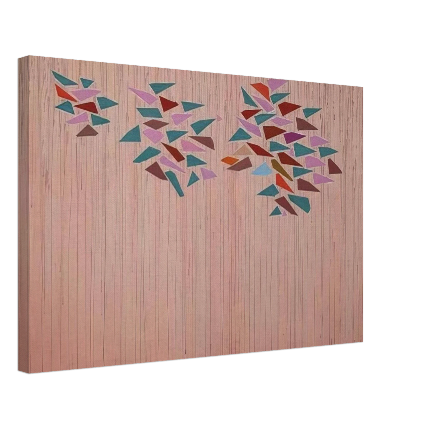 Robert Goodnough - Colors on Gray Pink - 1976 Canvas - 70x100 cm / 28x40 inches-canvas