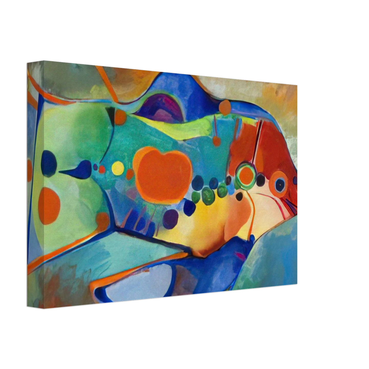 Aldemir Martins - Fish - Naive Art Primitivism Canvas - 40x60 cm / 16x24 inches-canvas
