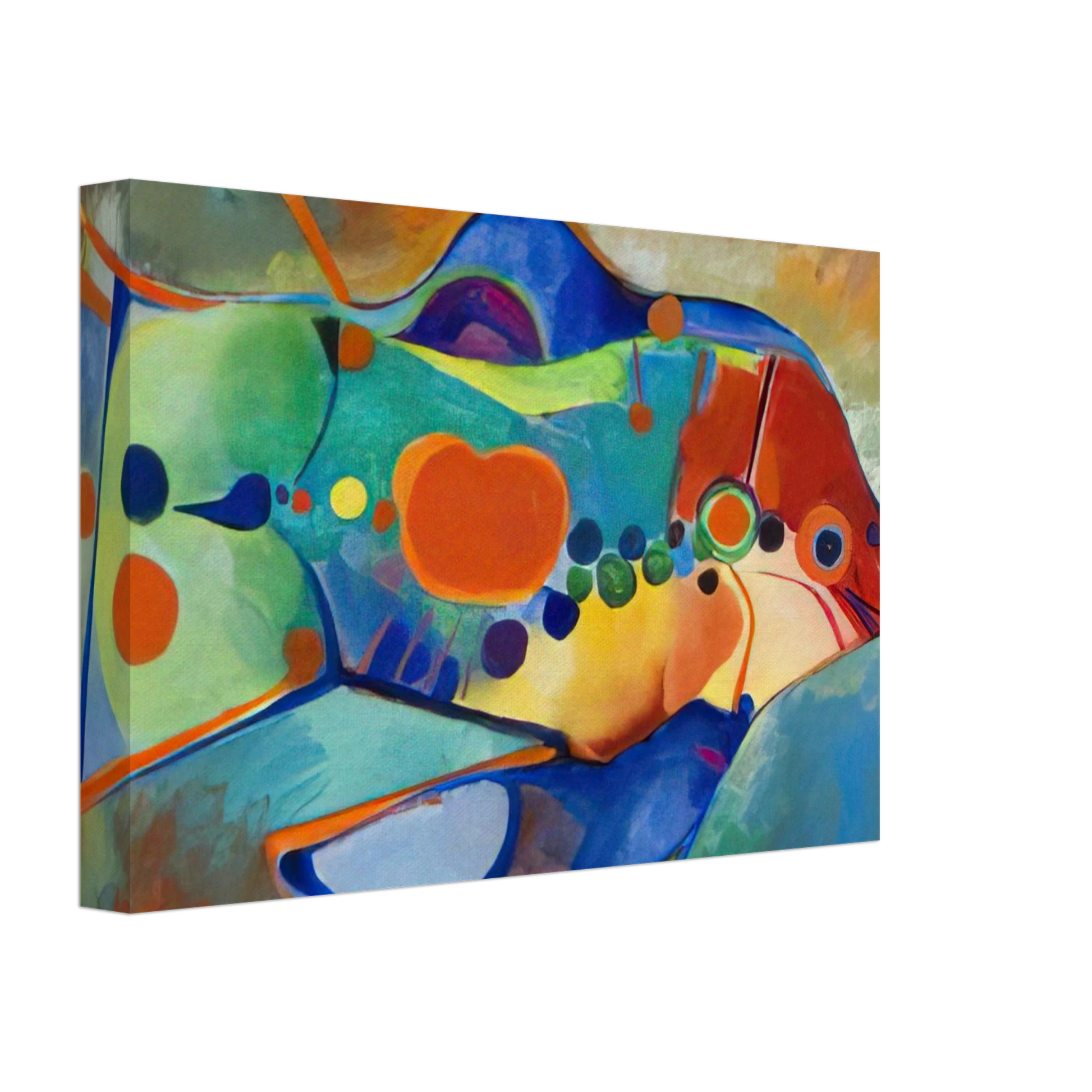 Aldemir Martins - Fish - Naive Art Primitivism Canvas - 40x60 cm / 16x24 inches-canvas