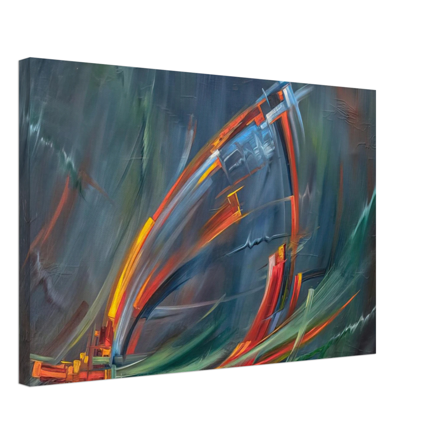 Konrad Zuse - Untitled - 1970 Canvas - 70x100 cm / 28x40 inches-canvas