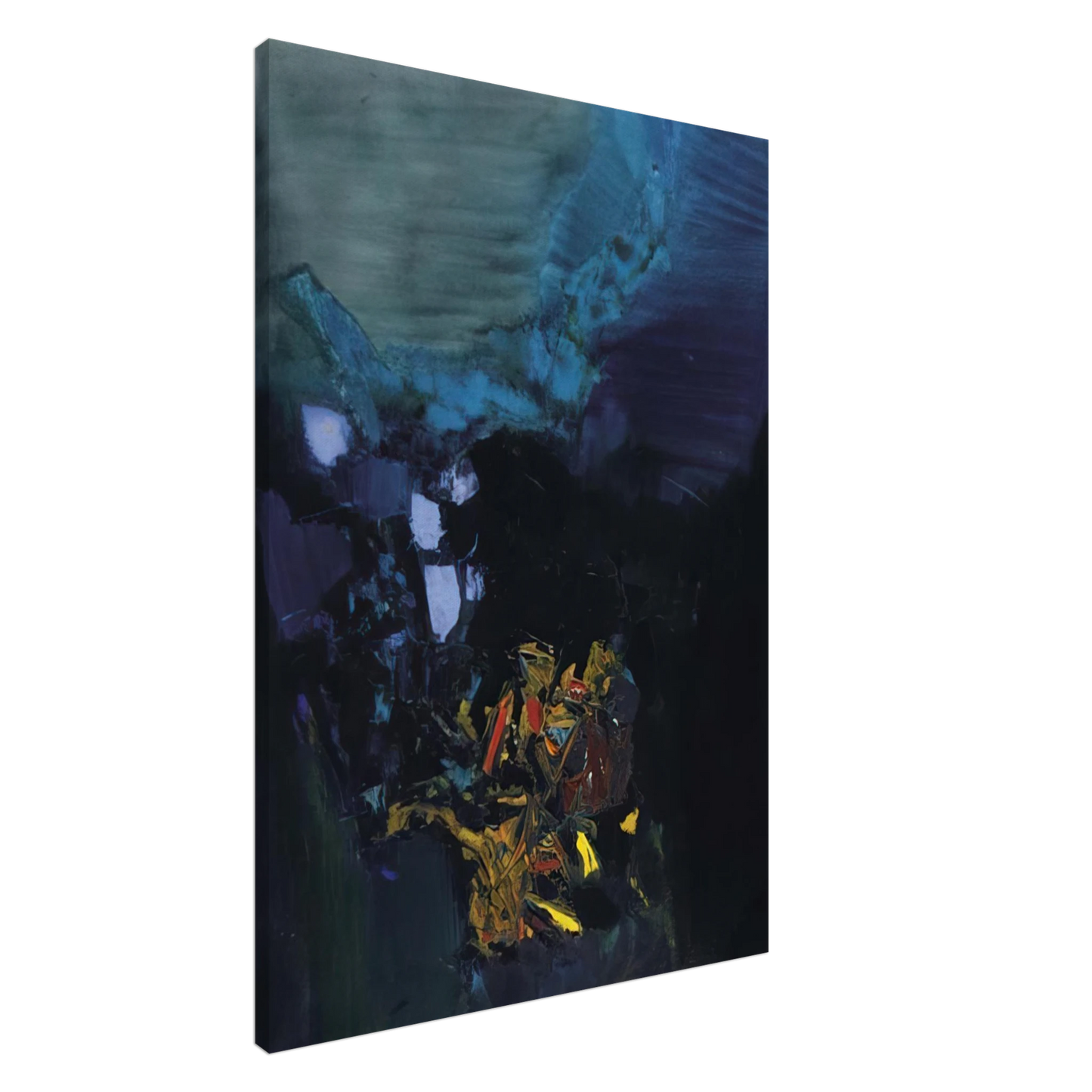 S. H. Raza - Vallee de Gorbio - Abstract Art Canvas - 20x30 cm / 8x12 inches-canvas