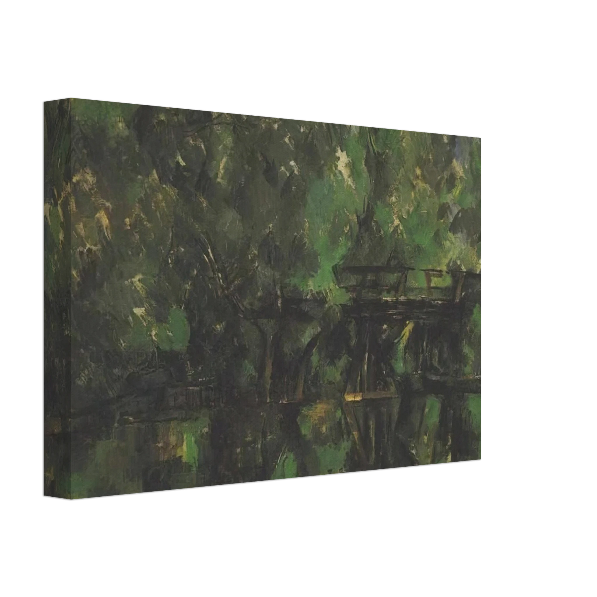 Paul Cezanne - Bridge over the pond Canvas - 70x100 cm / 28x40 inches-canvas