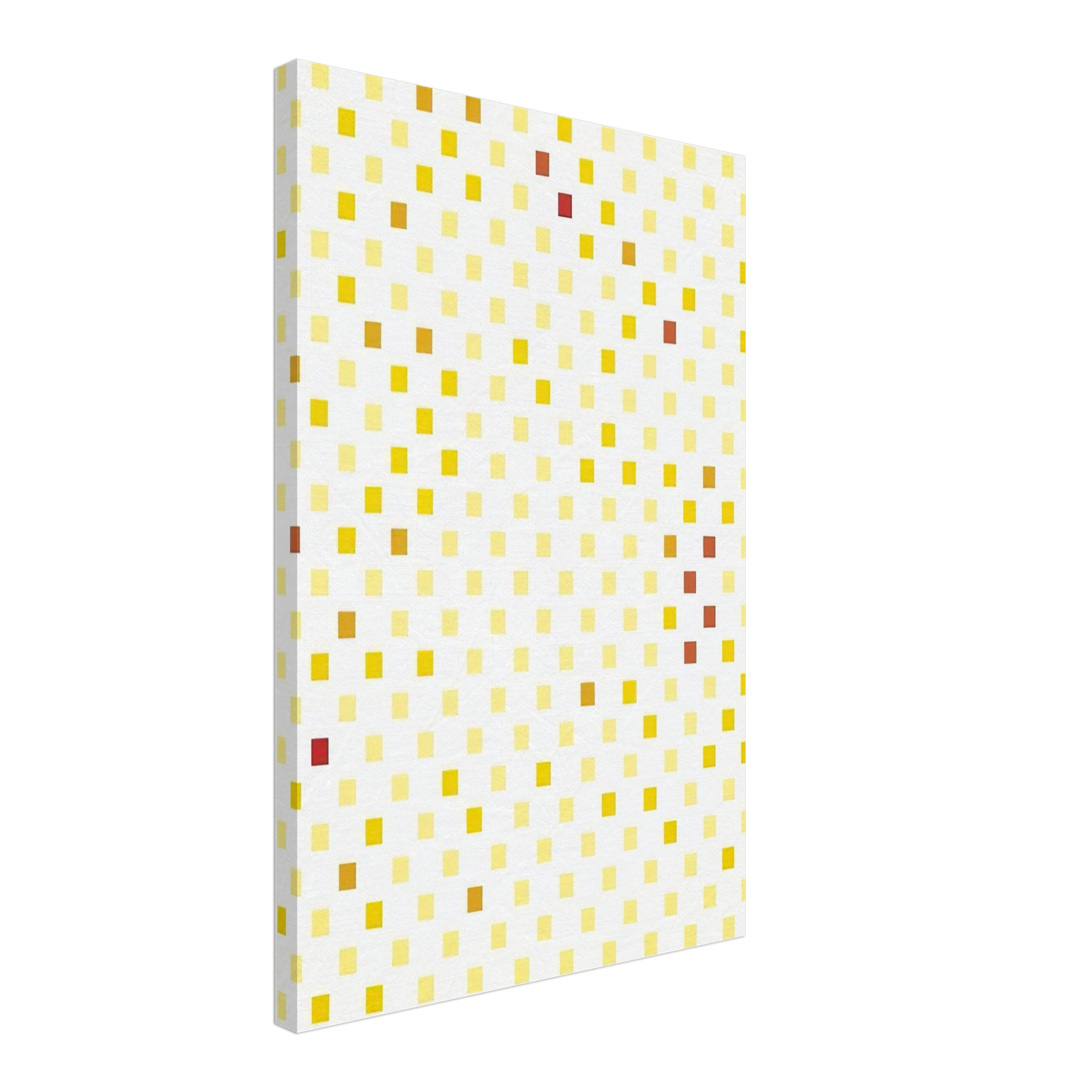 Francois Morellet - Repartition aleatoire du rouge au jaune suivant progression... - 1970 Canvas - 40x60 cm / 16x24 inches-canvas