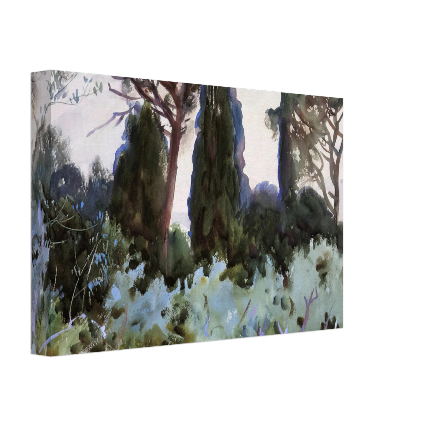 John Singer Sargent - Landscape near Florence Canvas - 40x60 cm / 16x24 inches-canvas