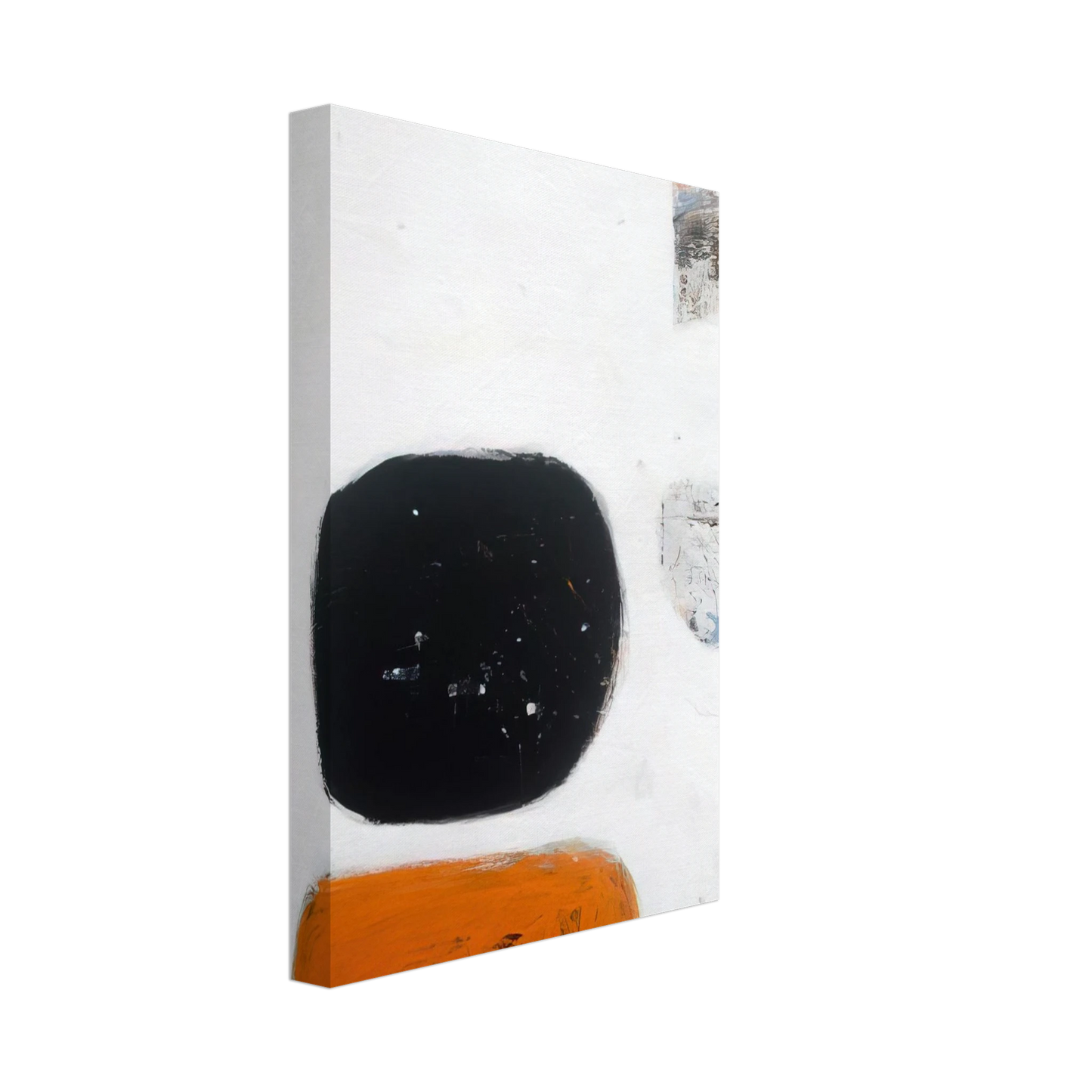 William Scott - Orange, Black and White - 1960 Canvas - 40x60 cm / 16x24 inches-canvas