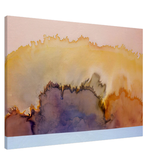 Ronnie Landfield - House by the Ocean - 1978 Canvas - 20x30 cm / 8x12 inches-canvas