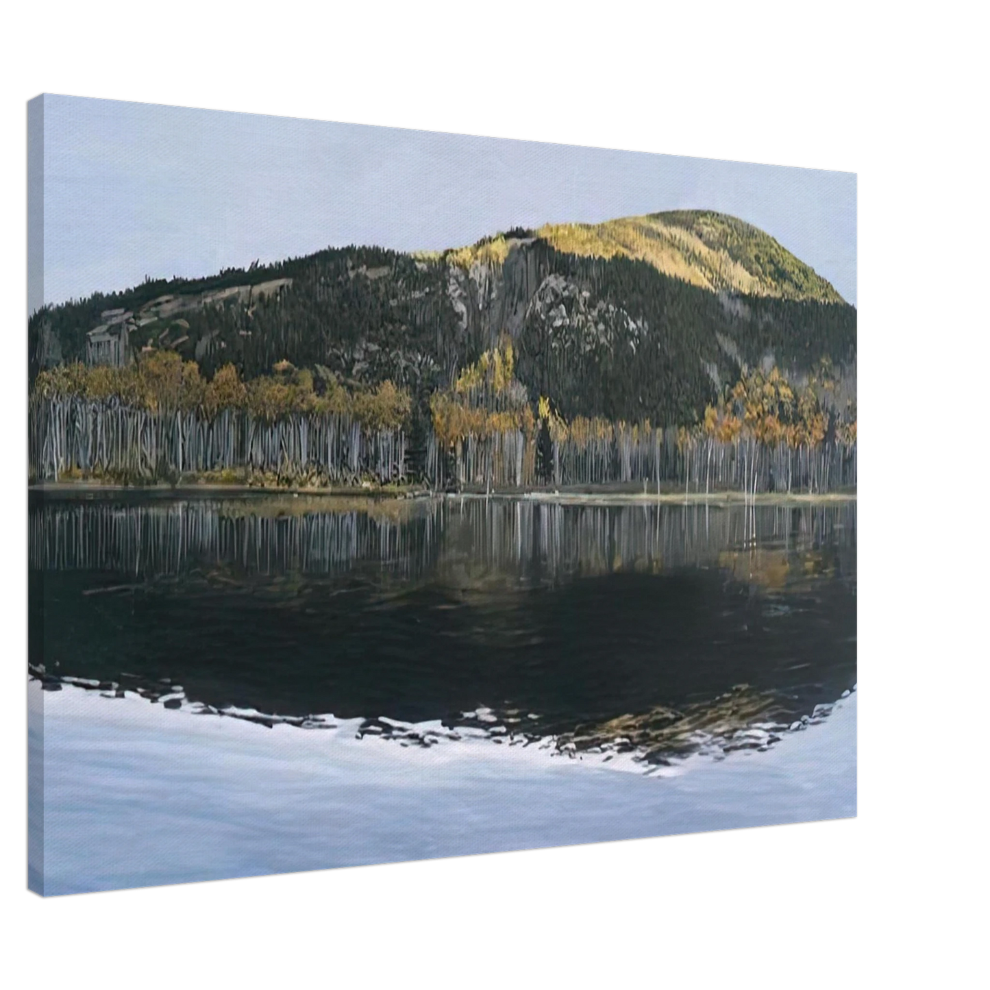 Richard Estes - BEAVER DAM POND ACADIA NATIONAL PARK 2009 Canvas - 20x30 cm / 8x12 inches-canvas