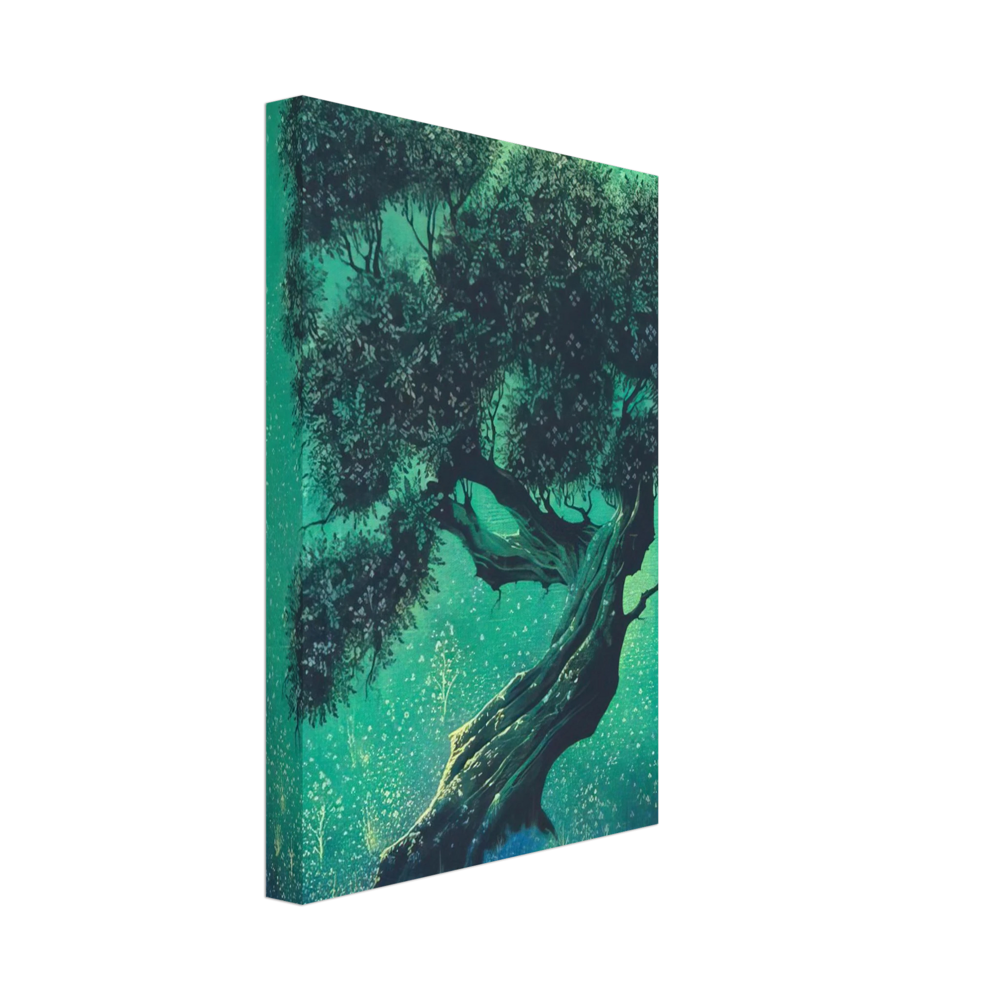 Eyvind Earle - Solitary Bonsai Canvas - 70x100 cm / 28x40 inches-canvas