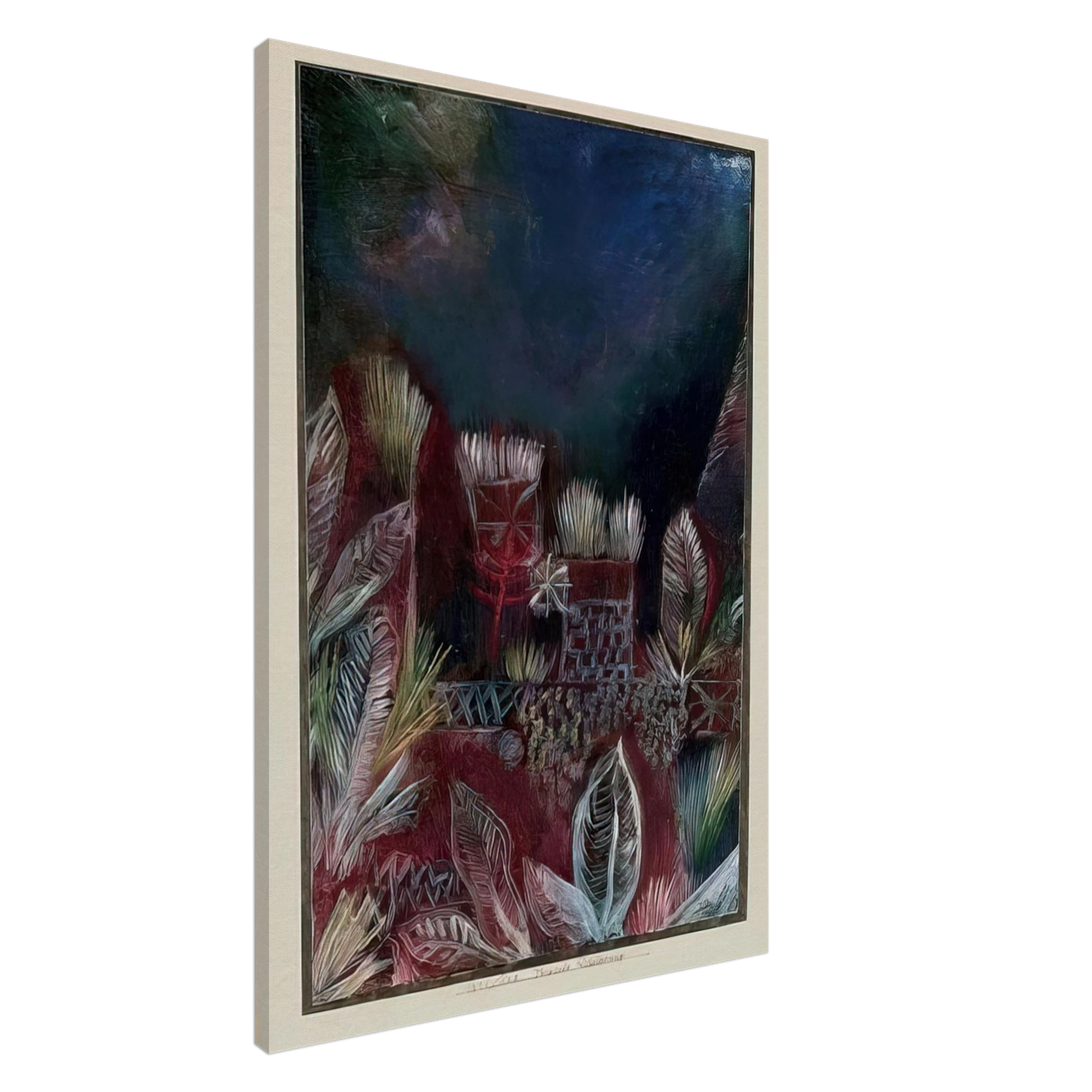 Paul Klee - TROPICAL TWILIGHT 1921 Canvas - 20x30 cm / 8x12 inches-canvas