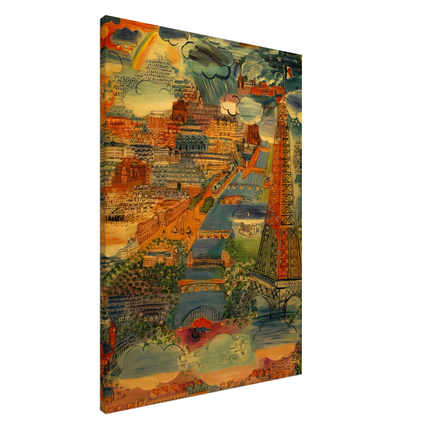 Raoul Dufy - PARIS 1934 Canvas - 20x30 cm / 8x12 inches-canvas