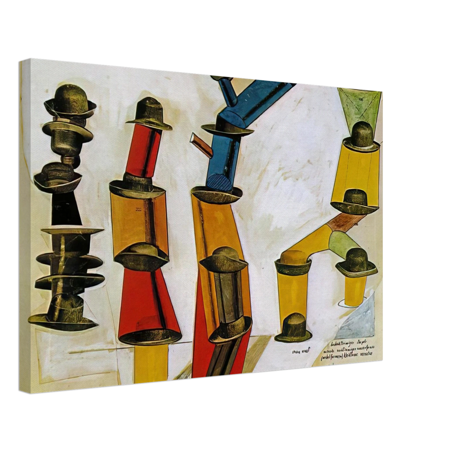 Max Ernst - The hat makes the man Canvas - 40x60 cm / 16x24 inches-canvas