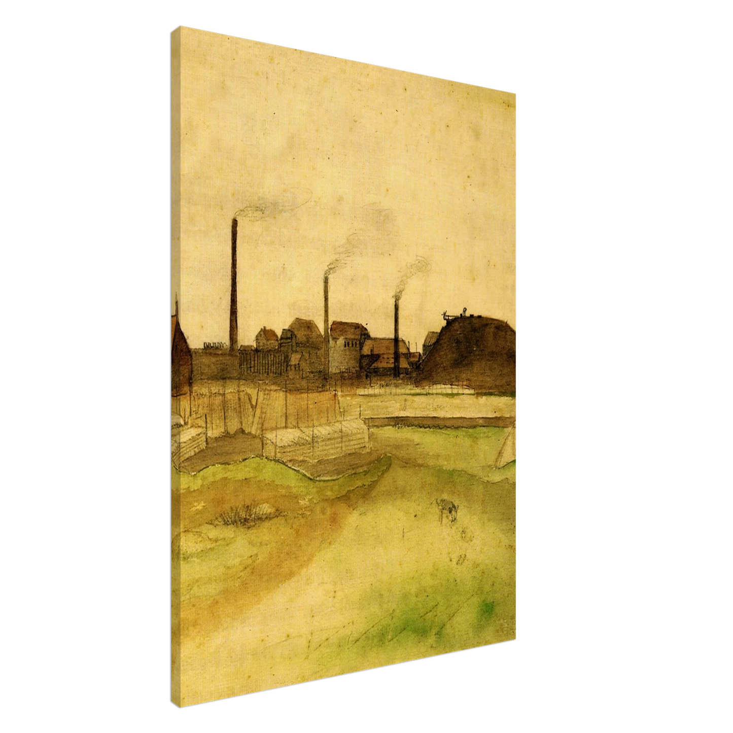 Vincent van Gogh - Coalmine in the Borinage Canvas - 20x30 cm / 8x12 inches-canvas