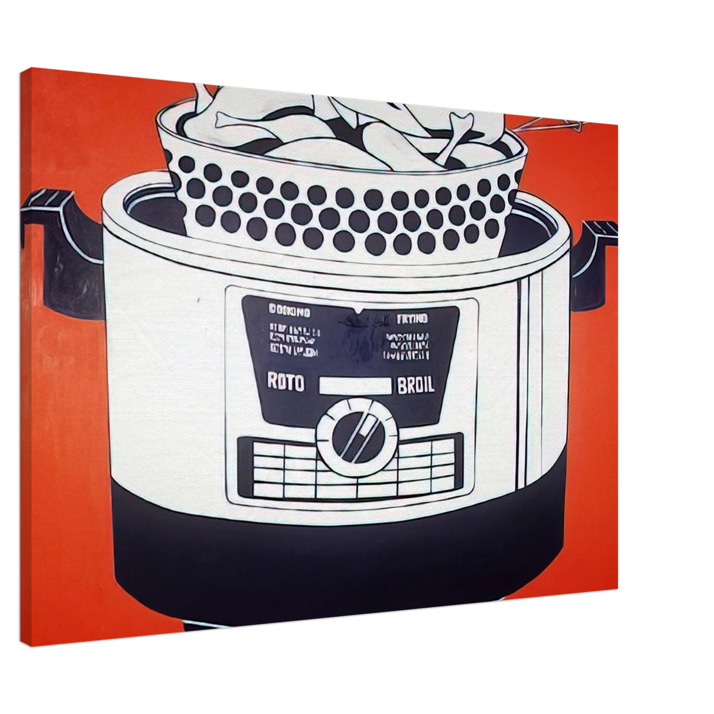 Roy Lichtenstein - ROTO BROIL 1961 Canvas - 20x30 cm / 8x12 inches-canvas