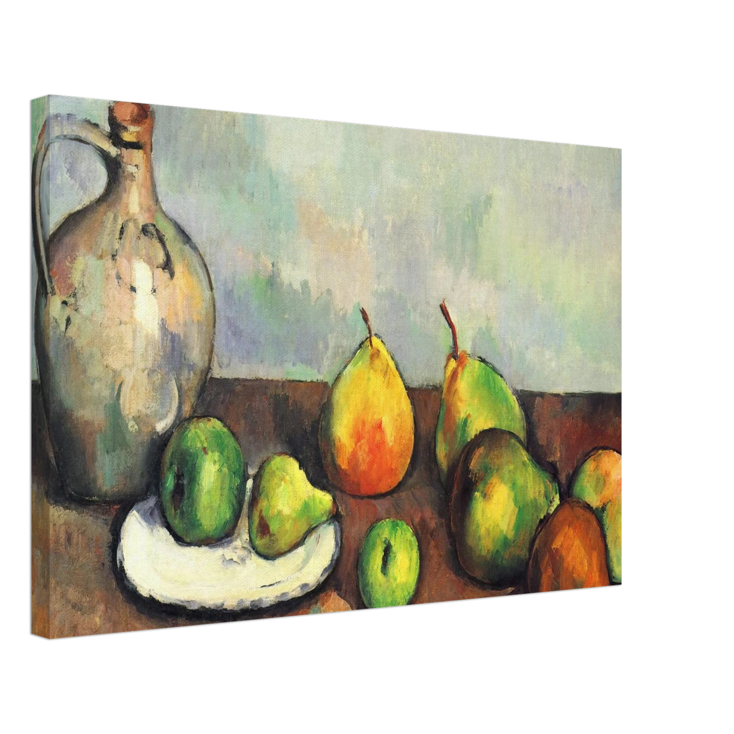 Paul Cezanne - Still life, pitcher and fruit Canvas - 70x100 cm / 28x40 inches-canvas
