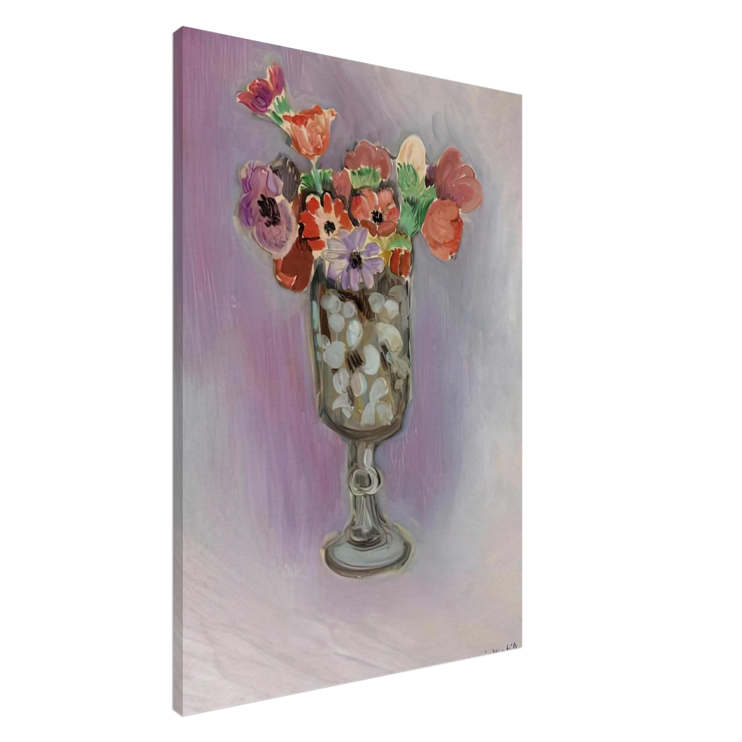 Henri Matisse - BOUQUET OF ANEMONES 1918 Canvas - 20x30 cm / 8x12 inches-canvas