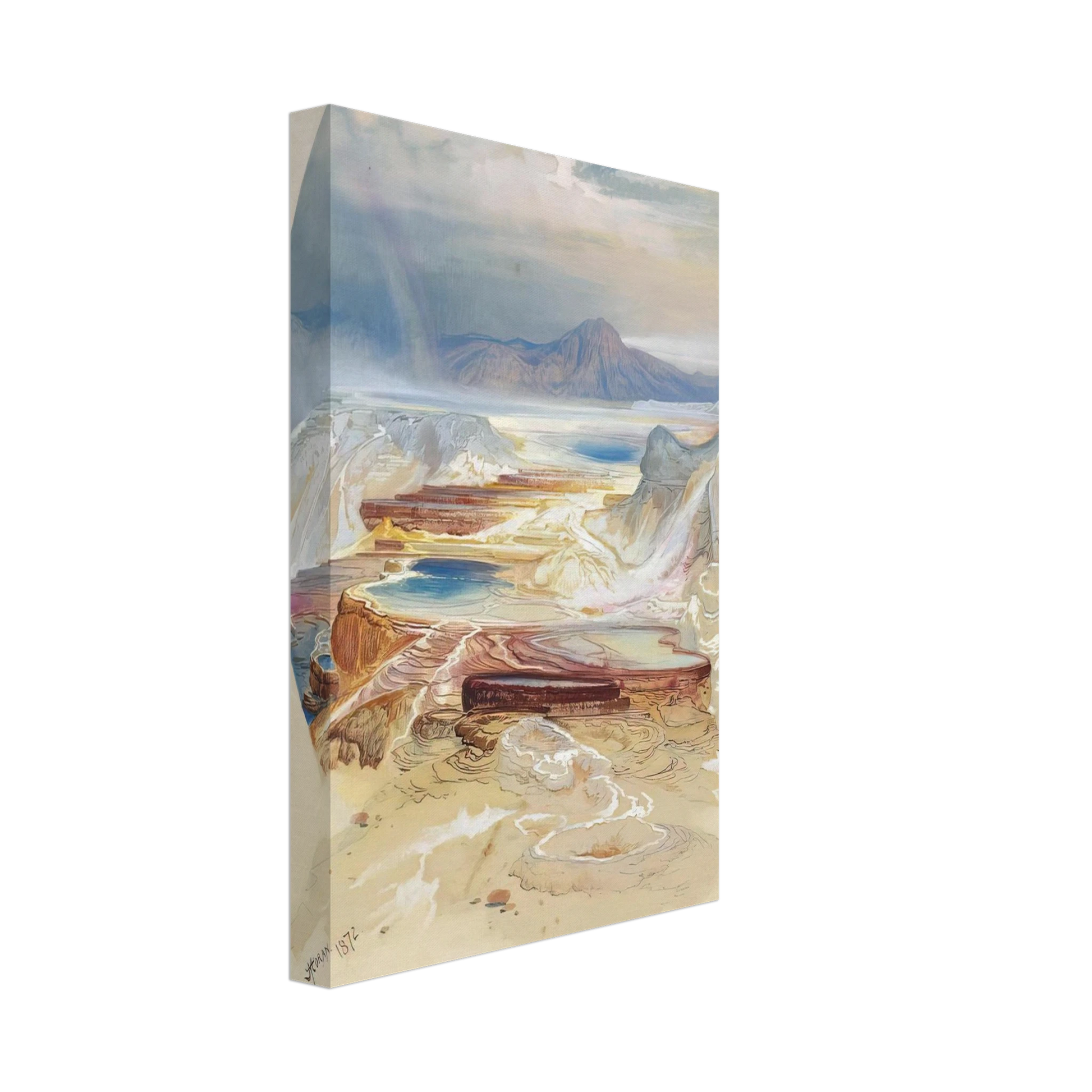 Thomas Moran - Minerva Terrace Yellowstone Canvas - 70x100 cm / 28x40 inches-canvas