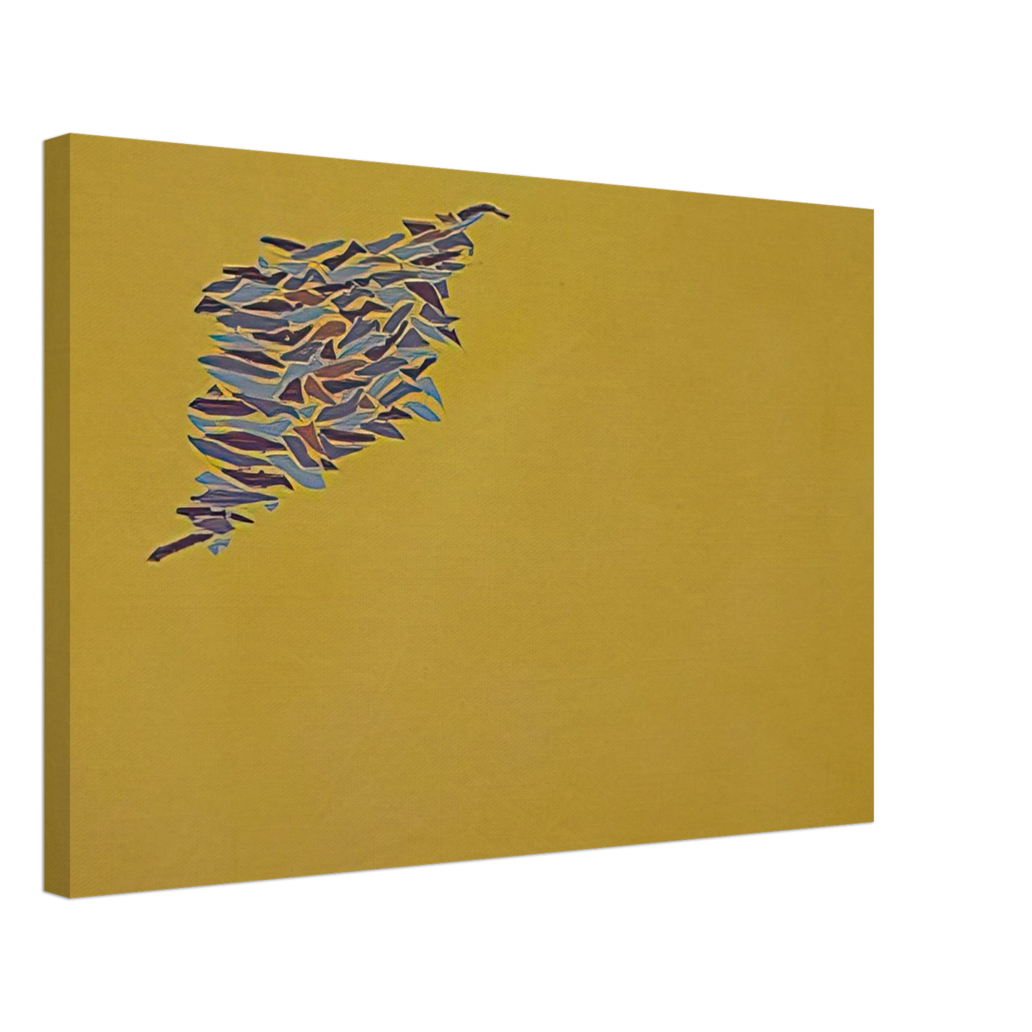 Robert Goodnough - Colors on Yellow Gold - 1973 Canvas - 70x100 cm / 28x40 inches-canvas