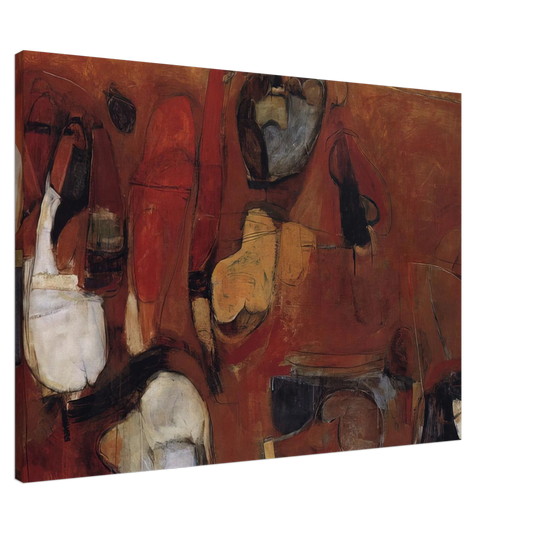 Brett Whiteley - Untitled Red Painting - 1960 Canvas - 20x30 cm / 8x12 inches-canvas