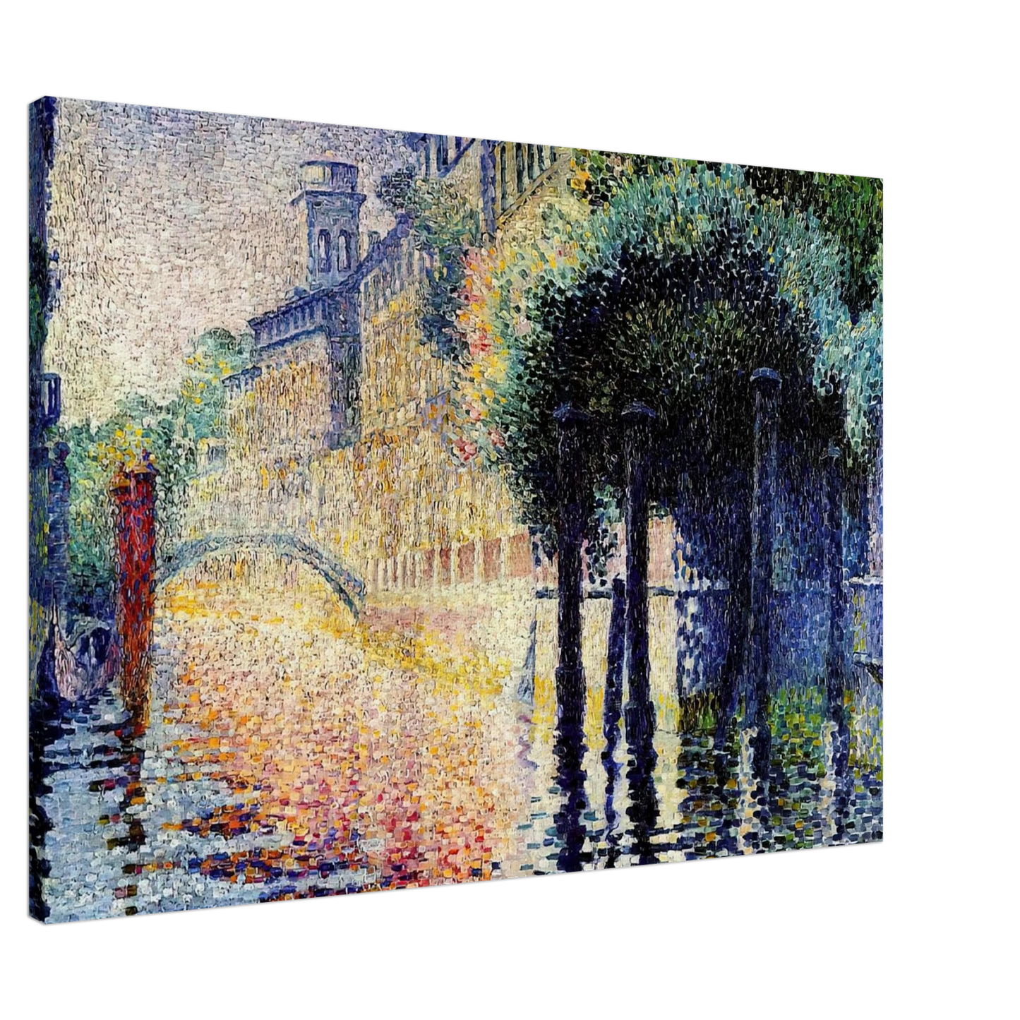 Henri-Edmond Cross - Rio San Trovaso, Venice Canvas - 20x30 cm / 8x12 inches-canvas