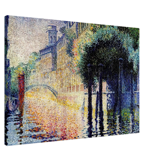 Henri-Edmond Cross - Rio San Trovaso, Venice Canvas - 20x30 cm / 8x12 inches-canvas