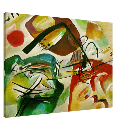 Wassily Kandinsky - PICTURE WITH A BLACK ARCH 1912 Canvas - 20x30 cm / 8x12 inches-canvas