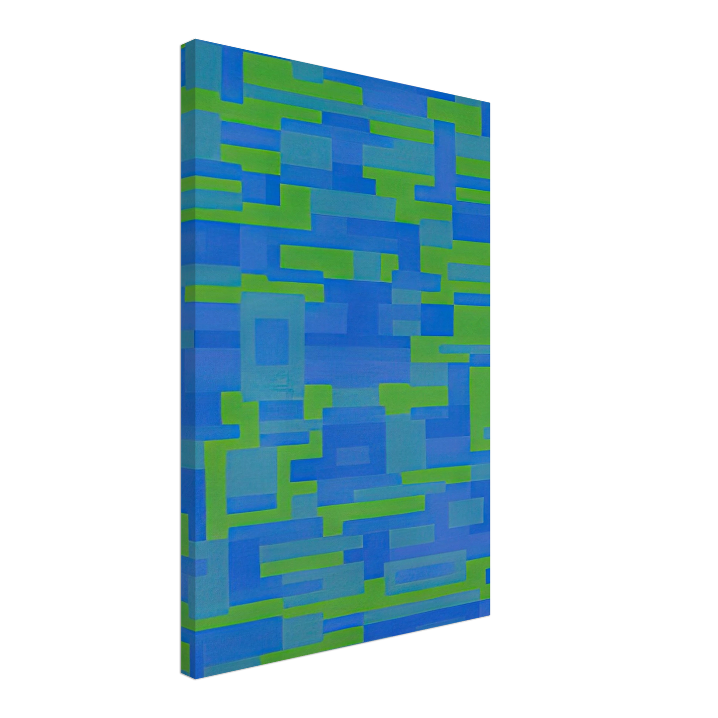 Ad Reinhardt - Blue-Green Painting - 1948 Canvas - 40x60 cm / 16x24 inches-canvas