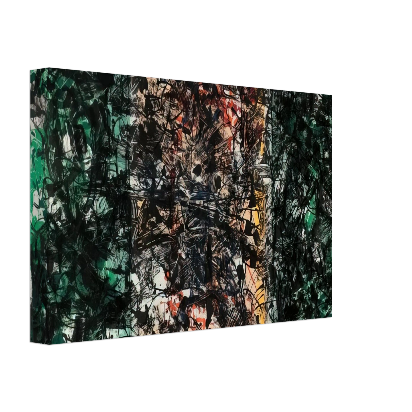 Jean-Paul Riopelle - Triptyque orange Canvas - 70x100 cm / 28x40 inches-canvas