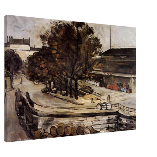 Paul Cezanne - The Wine Market at Jussieu Canvas - 20x30 cm / 8x12 inches-canvas