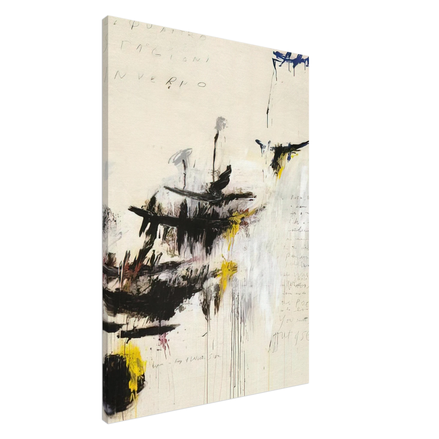 Cy Twombly - Quattro stagioni I. Inverno Canvas - 20x30 cm / 8x12 inches-canvas