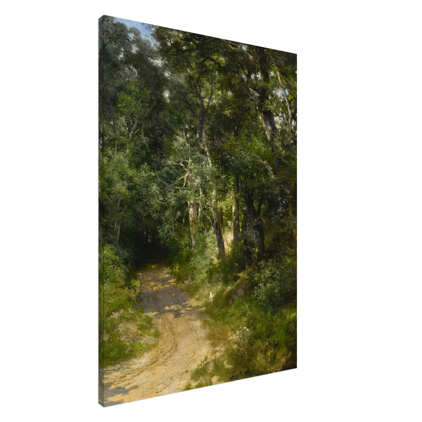 Thomas Moran - Cockington Lane near Torquay England Canvas - 20x30 cm / 8x12 inches-canvas