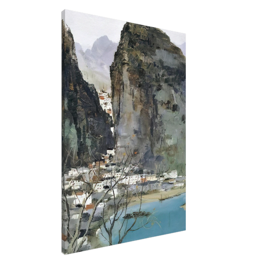 Wu Guanzhong - Scenery of Guilin - 1973 Canvas - 20x30 cm / 8x12 inches-canvas