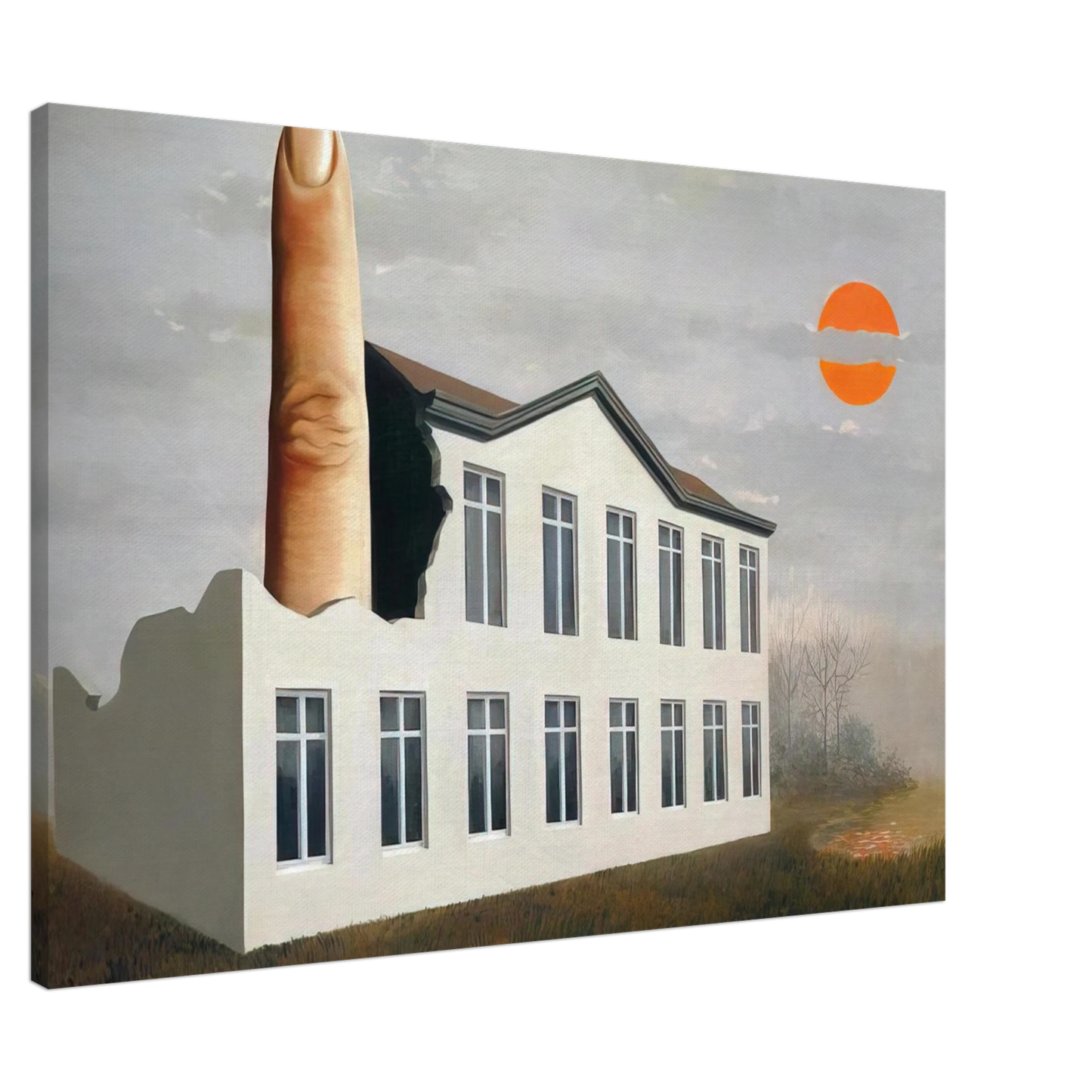 Rene Magritte - THE REVEALING OF THE PRESENT 1936 Canvas - 20x30 cm / 8x12 inches-canvas