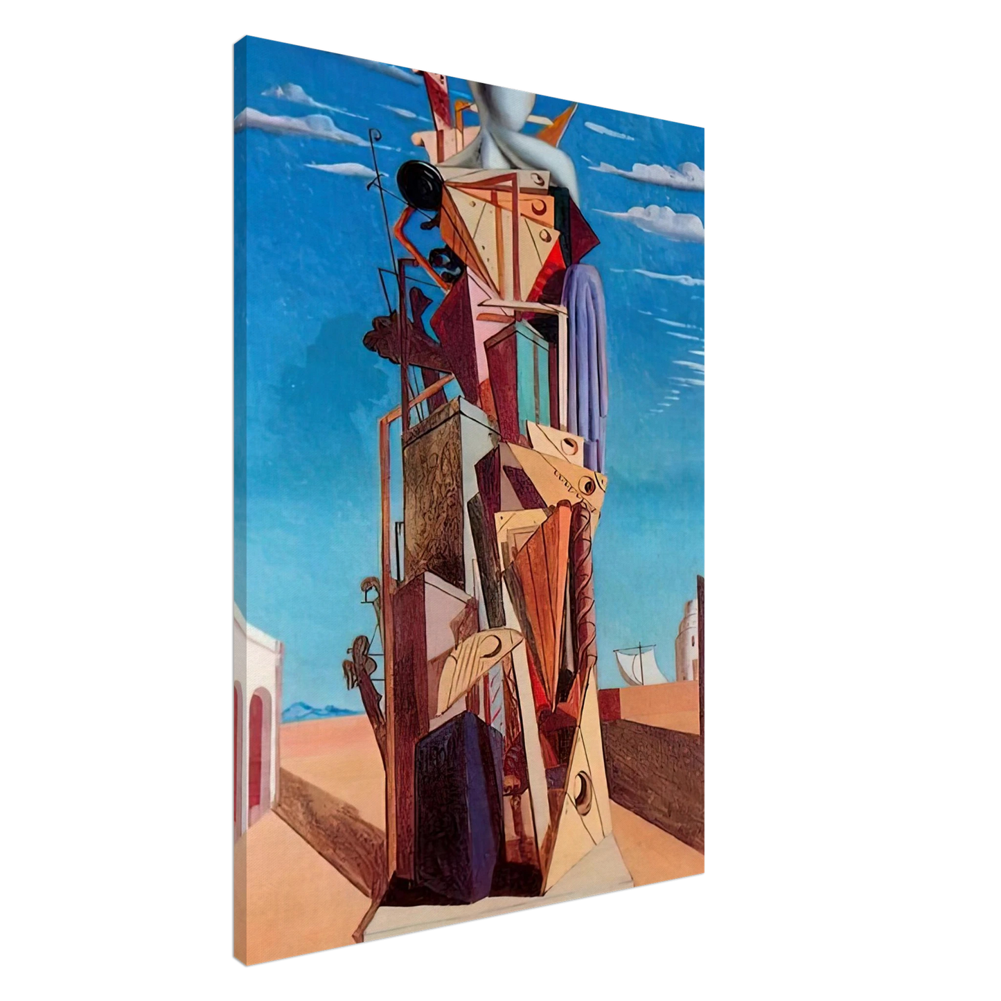 Giorgio de Chirico - THE GREAT MACHINE 1925 Canvas - 20x30 cm / 8x12 inches-canvas