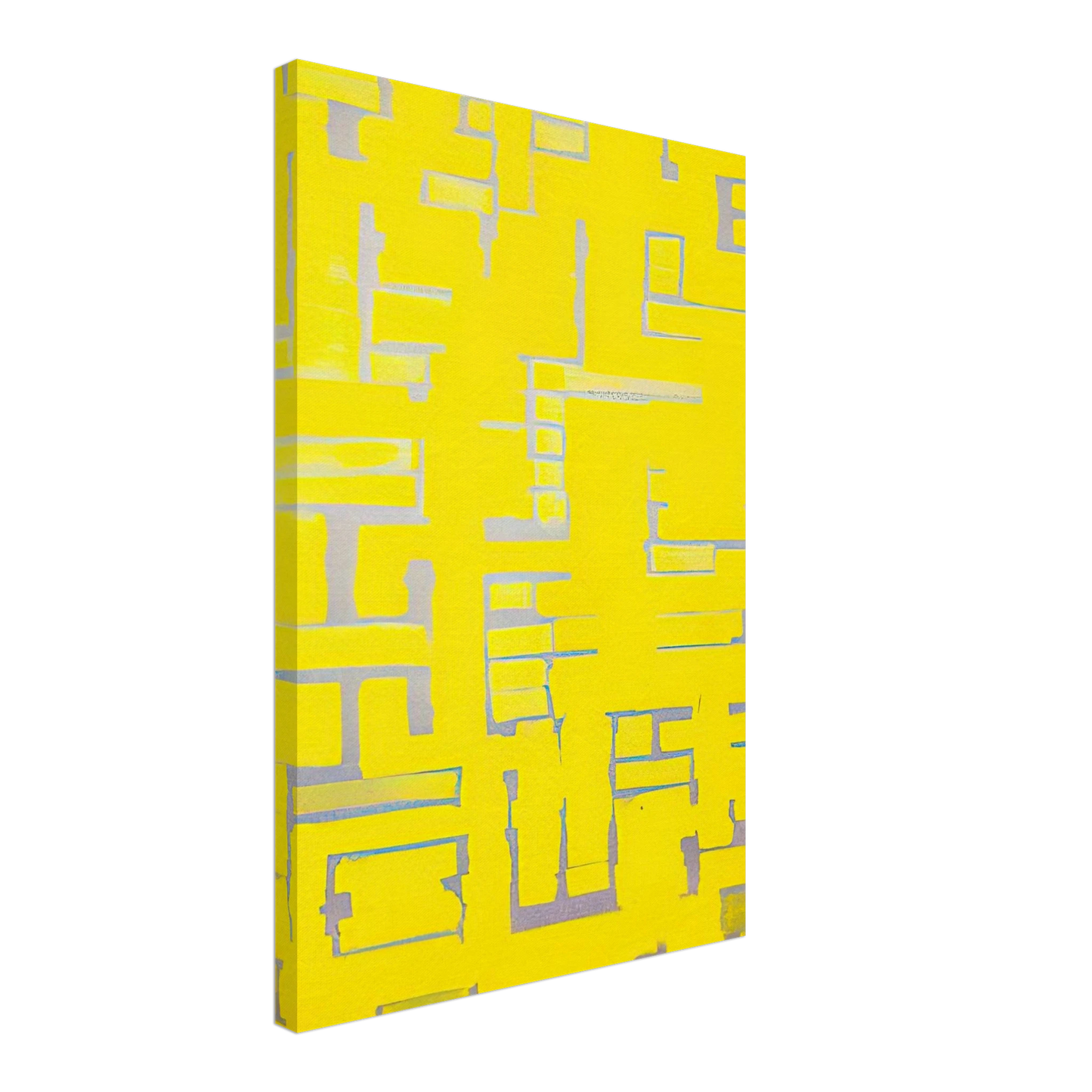 Ad Reinhardt - Untitled Yellow and White - 1950 Canvas - 40x60 cm / 16x24 inches-canvas