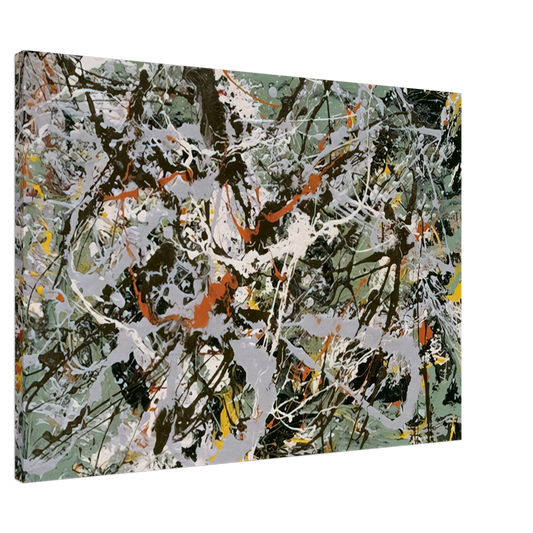 Jackson Pollock - UNTITLED GREEN SILVER 1949 Canvas - 20x30 cm / 8x12 inches-canvas