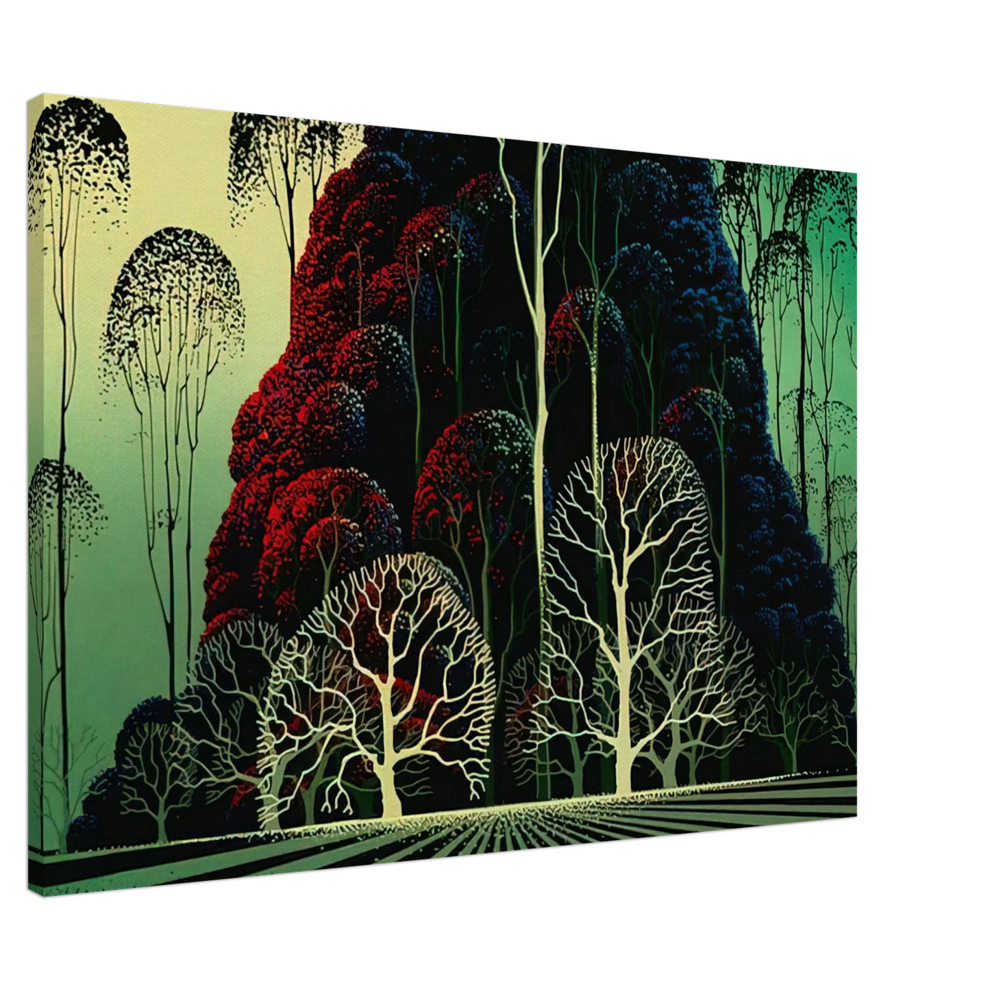 Eyvind Earle - Eucalyptus Forest Canvas - 20x30 cm / 8x12 inches-canvas
