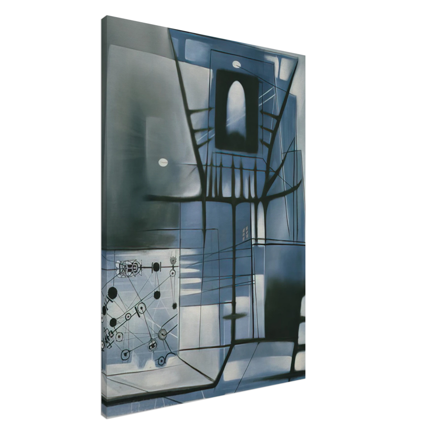 Jimmy Ernst - A Time for Fear - 1949 Canvas - 20x30 cm / 8x12 inches-canvas