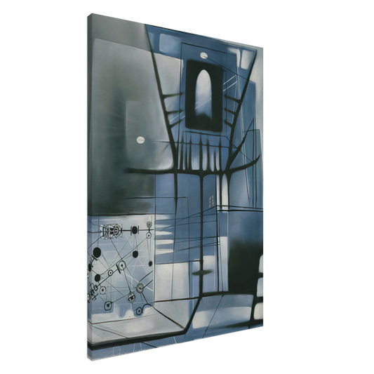 Jimmy Ernst - A Time for Fear - 1949 Canvas - 20x30 cm / 8x12 inches-canvas