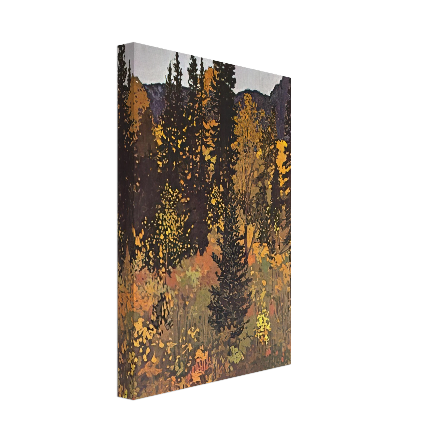 Frank Johnston - The Dark Woods Interior - 1921 Canvas - 70x100 cm / 28x40 inches-canvas