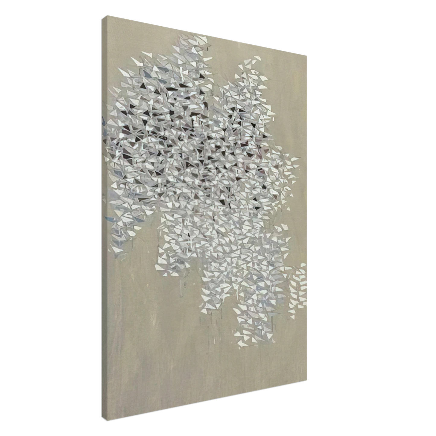 Robert Goodnough - Vertical-Blue-Brown-White - 1984 Canvas - 20x30 cm / 8x12 inches-canvas